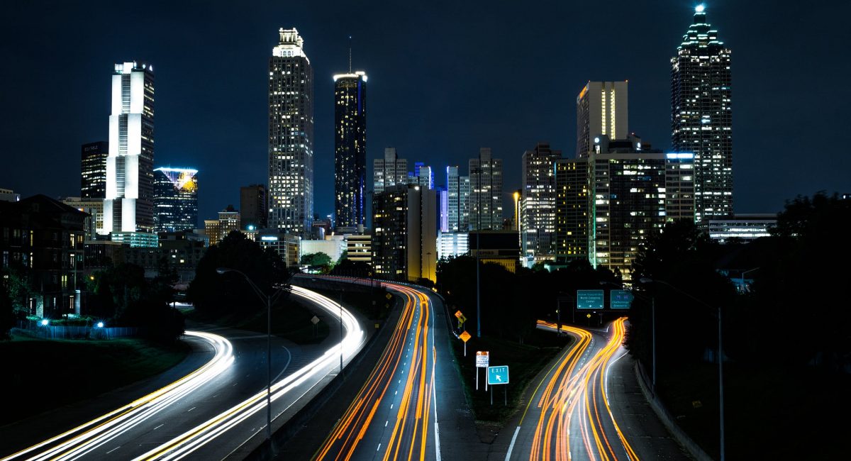 City Night Traffic Landscape